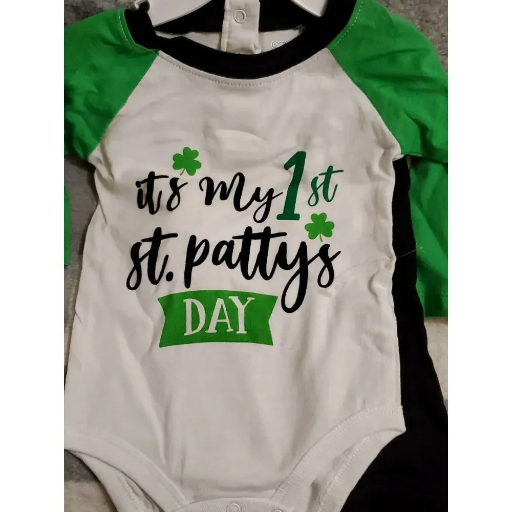 New Koala Kids Two Piece My 1st‎ St Patty's Day Holiday 0-3 months
